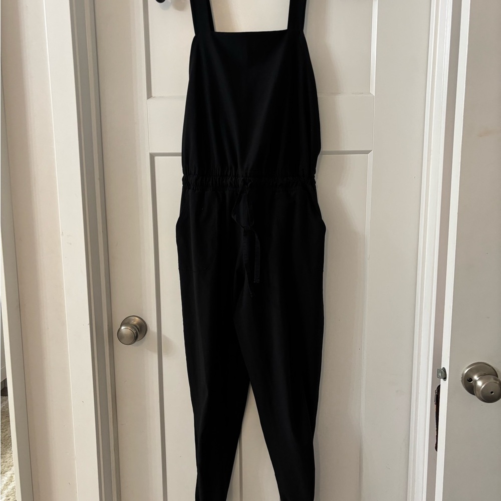 ALBION FIT Black Women's Jumpsuit with Drawstring Waist